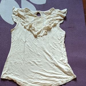 Girls 10/12 White Flouncy Tank Top